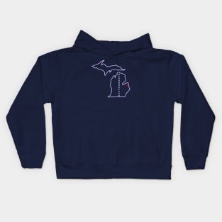 Harbor Beach MI Love (Lavendar) Kids Hoodie